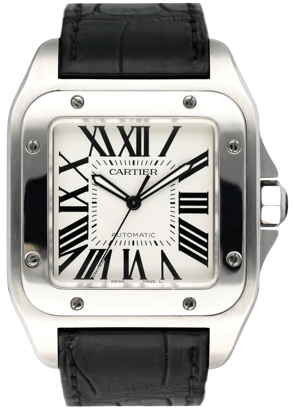 Cartier Santos-100 W20073X8 / 2656 Mens Watch - Wristwatch