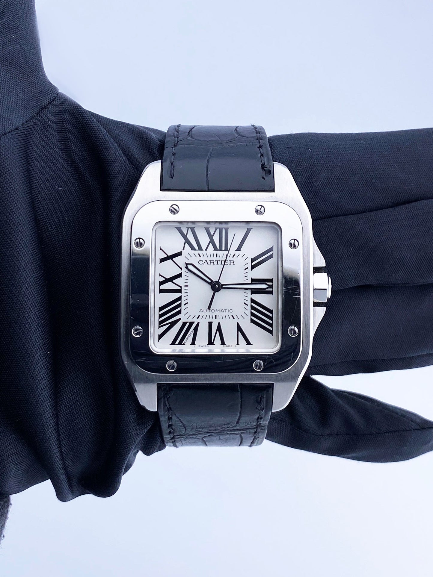 Cartier Santos-100 W20073X8 / 2656 Mens Watch - Wristwatch