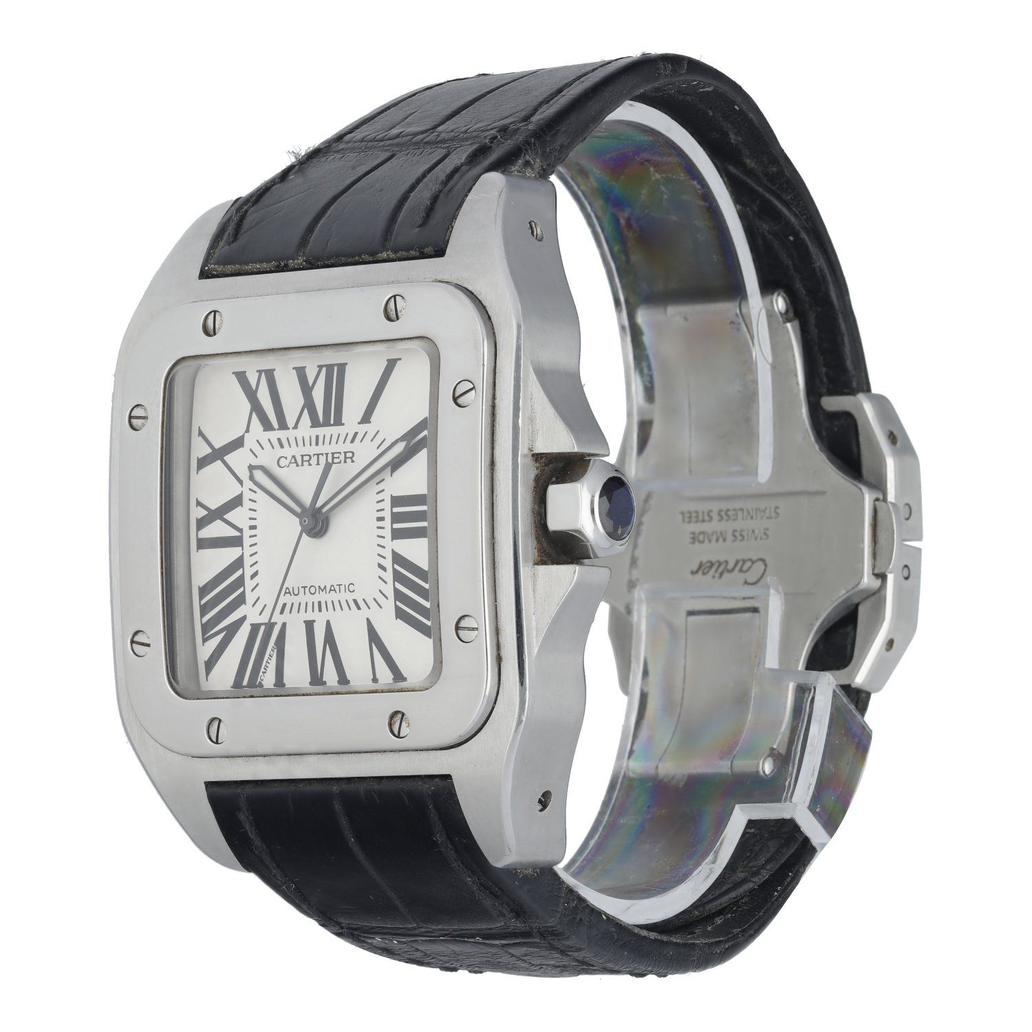 Cartier Santos 100 XL 2656 Men’s Watch Box & Papers - Wristwatch