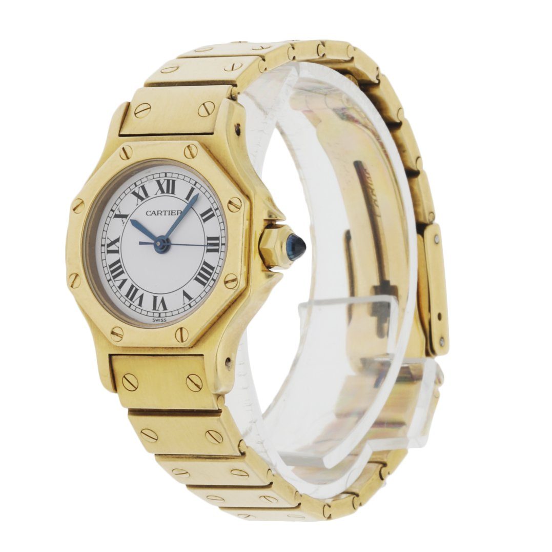 Cartier Santos 18k Yellow Gold Ladies Watch - Wristwatch