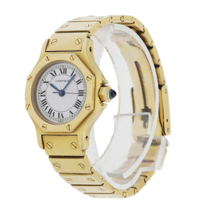 Cartier Santos 18k Yellow Gold Ladies Watch - Wristwatch