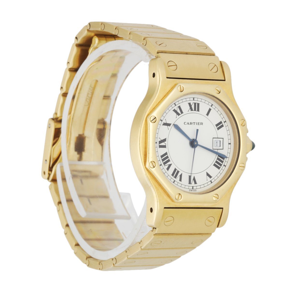 Cartier Santos 18k Yellow Gold Ladies Watch - Wristwatch