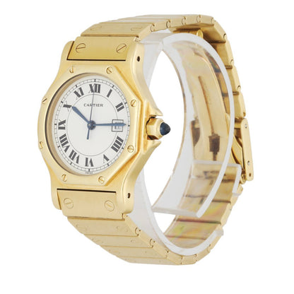 Cartier Santos 18k Yellow Gold Ladies Watch - Wristwatch