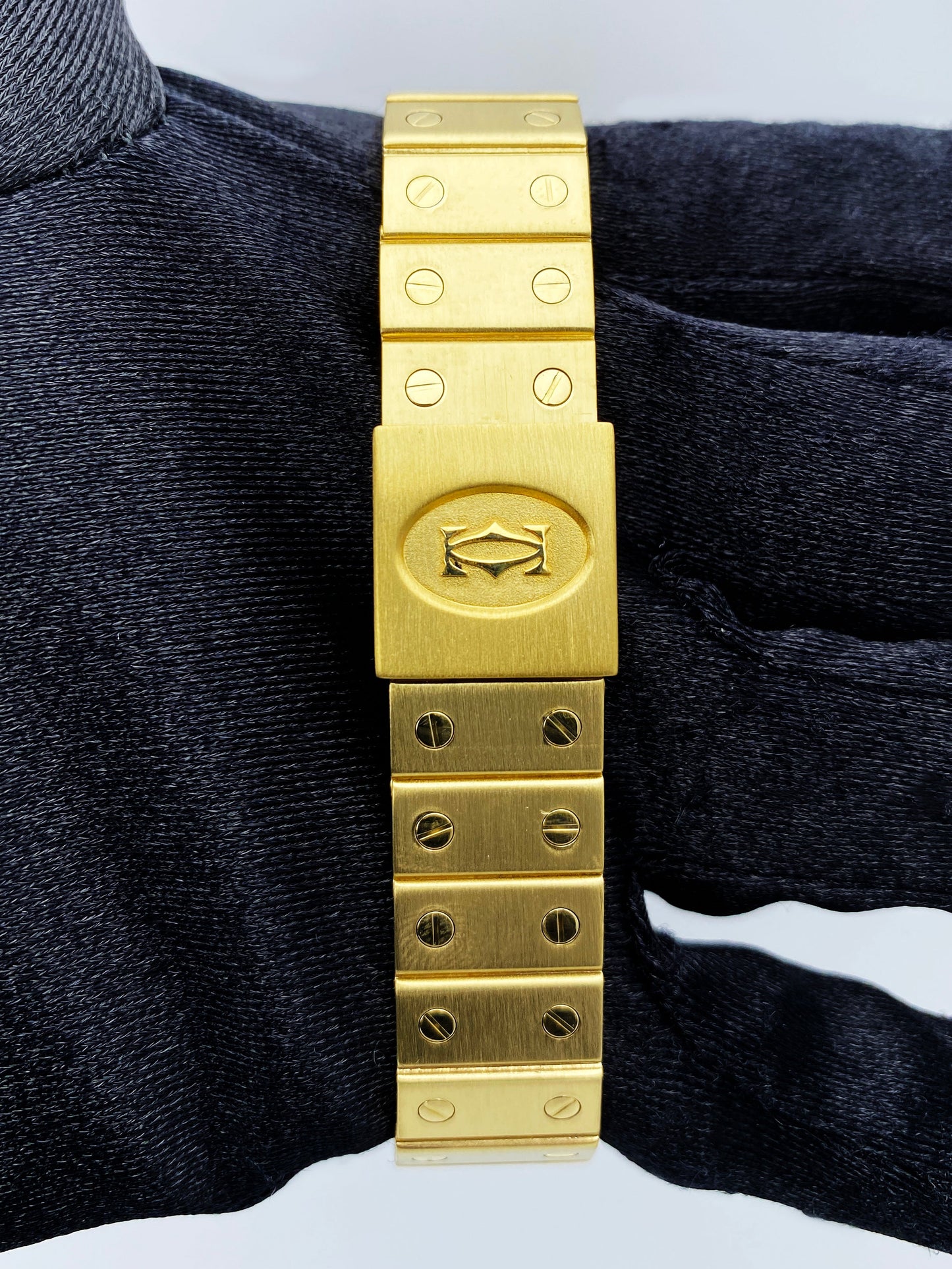 Cartier Santos 18K Yellow Gold Mens Watch