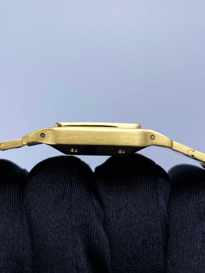 Cartier Santos 18K Yellow Gold Mens Watch