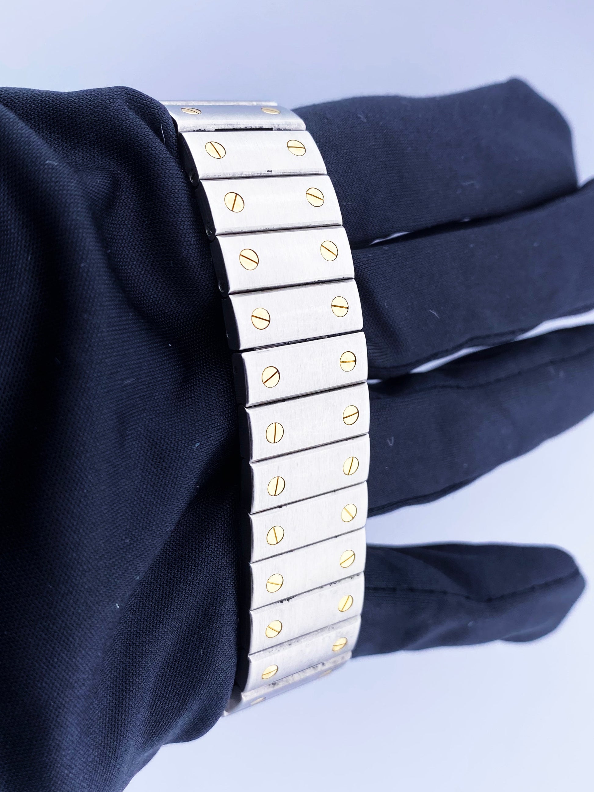 Cartier Santos 2823 18K Yellow Gold & Steel Mens Watch