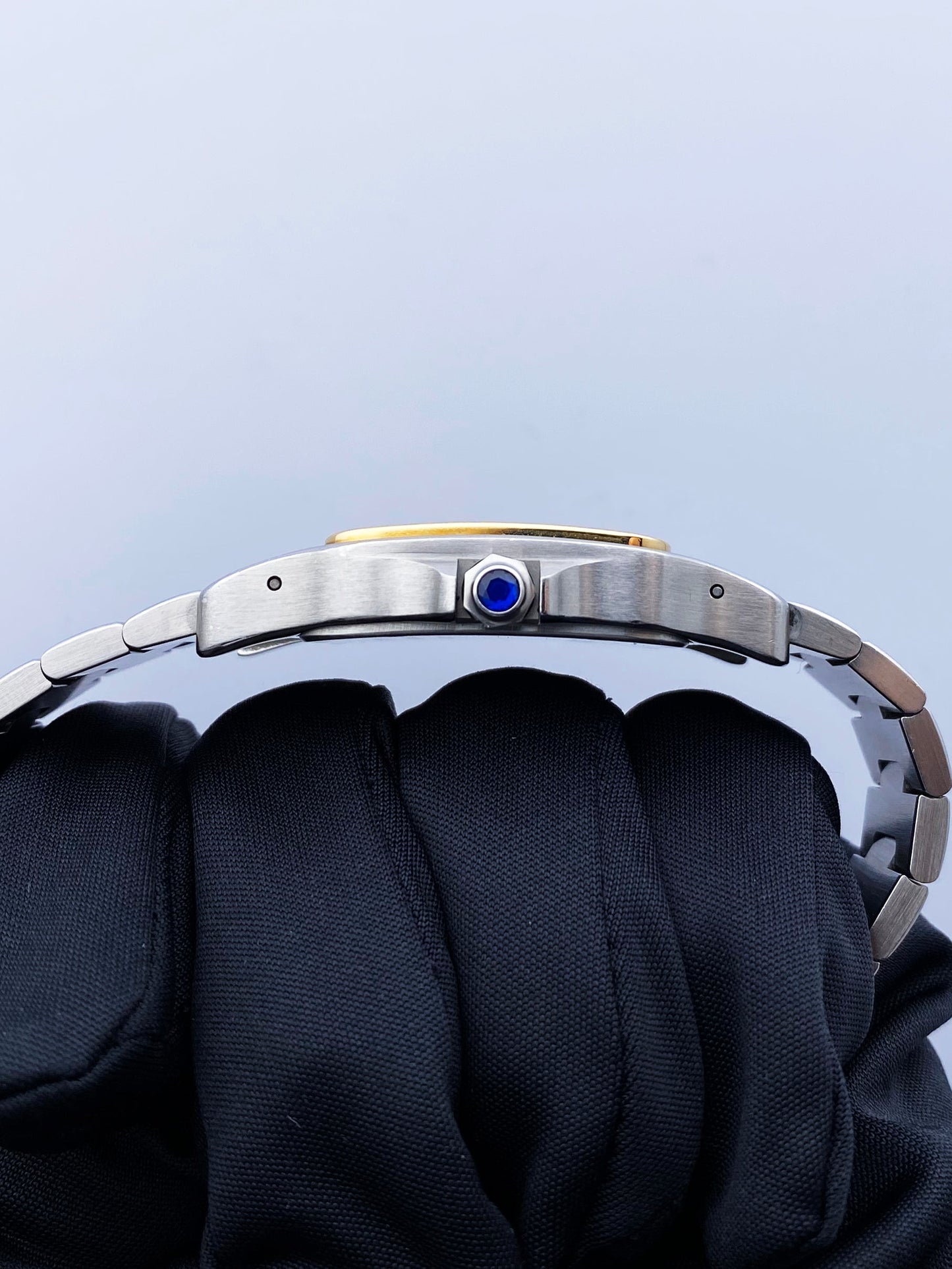 Cartier Santos 2823 18K Yellow Gold & Steel Mens Watch - Virtual