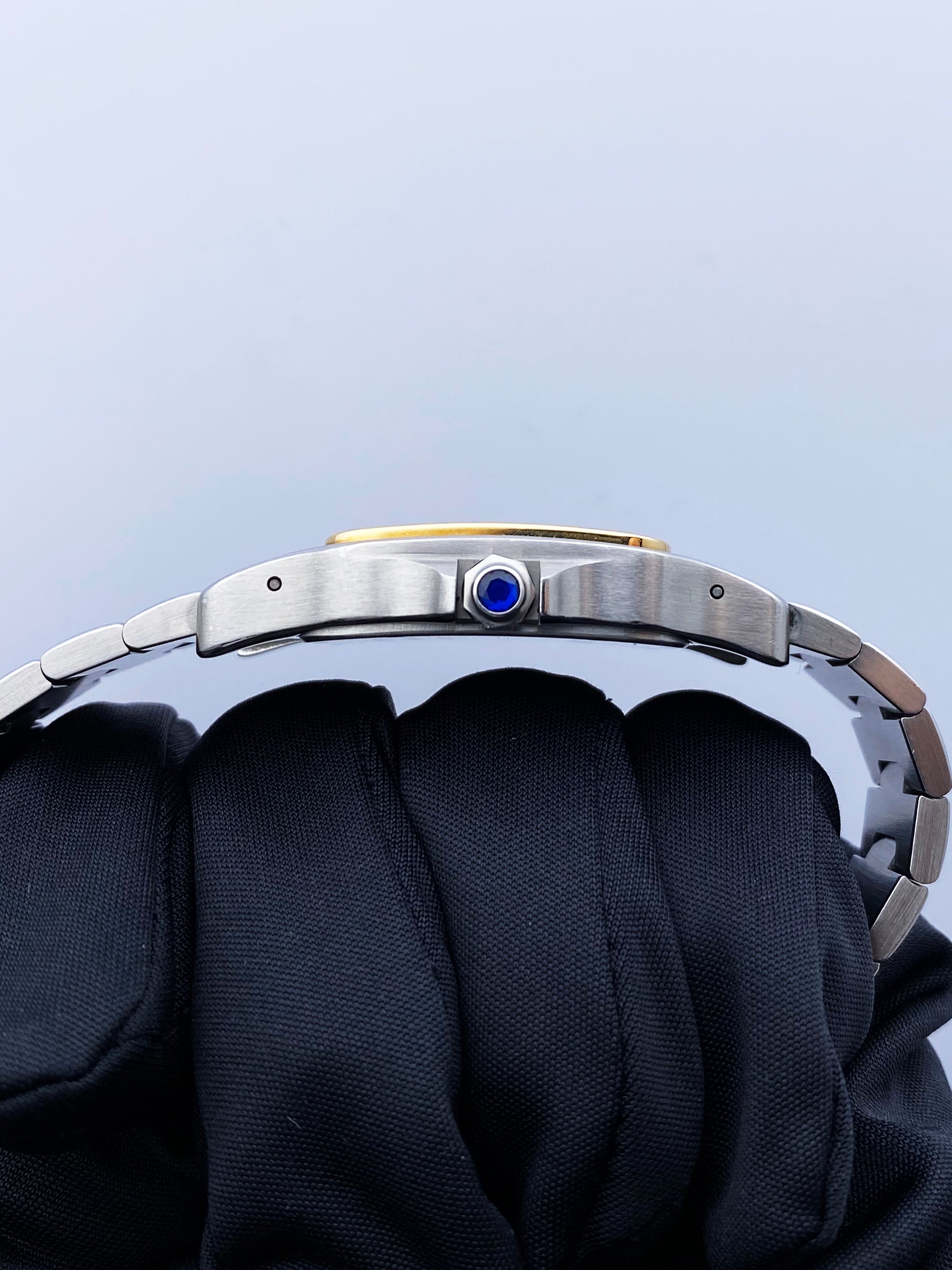 Cartier Santos 2823 18K Yellow Gold & Steel Mens Watch - Virtual