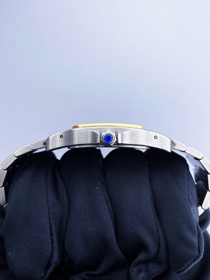 Cartier Santos 2823 18K Yellow Gold & Steel Mens Watch