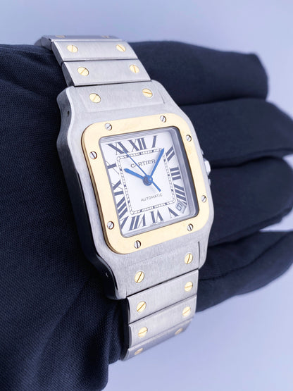 Cartier Santos Galbee W20099C4 18K Yellow Gold & Steel Mens Watch - Virtual