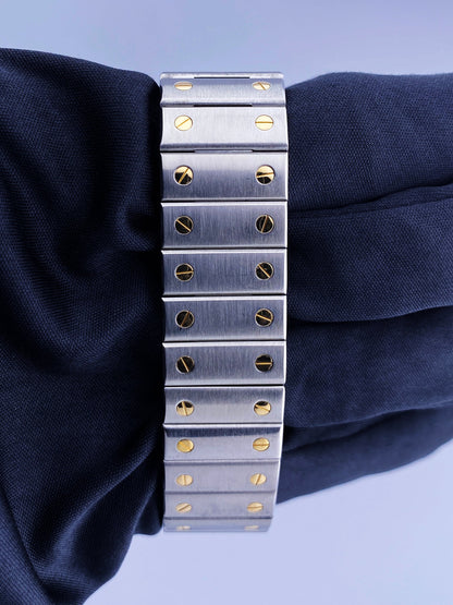 Cartier Santos Galbee W20099C4 18K Yellow Gold & Steel Mens Watch - Virtual
