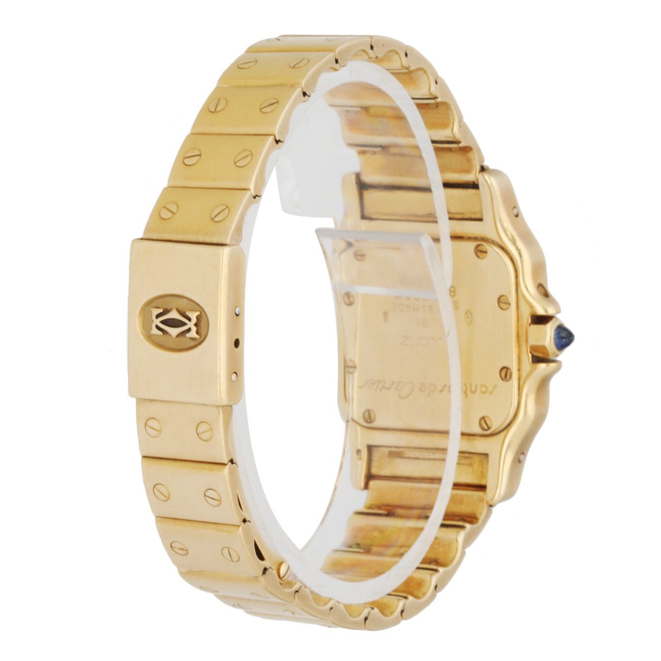 Cartier Santos 819902 18K Yellow Gold Moon Phase Ladies Watch - Wristwatch
