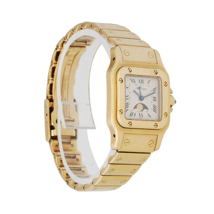 Cartier Santos 819902 18K Yellow Gold Moon Phase Ladies Watch - Wristwatch