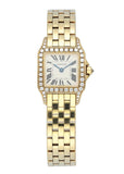 Cartier Santos Demoiselle 2699 Yellow Gold Diamond Ladies Watch Box Papers