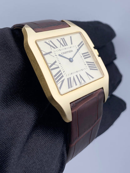 Cartier Santos Dumont W2006851 Large 18k Yellow Gold Mens Watch - Watches