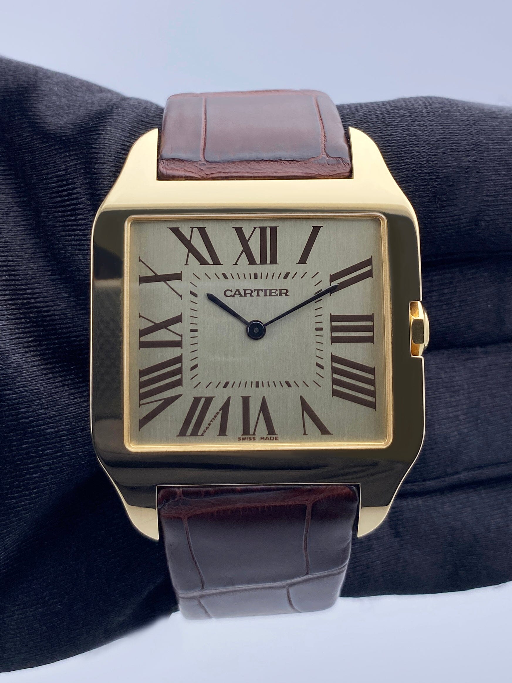 Cartier Santos Dumont W2006851 Large 18k Yellow Gold Mens Watch - Watches