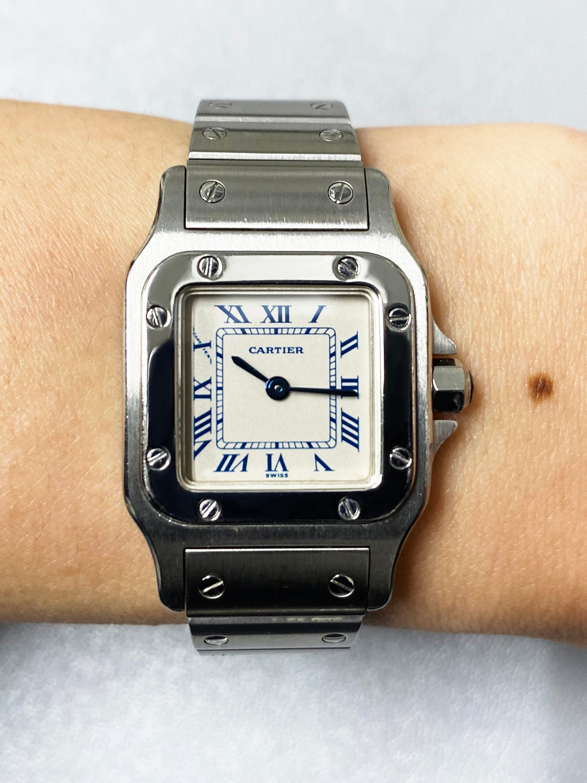 Cartier Santos Galbee 1565 Stainless Steel Ladies Watch - Virtual