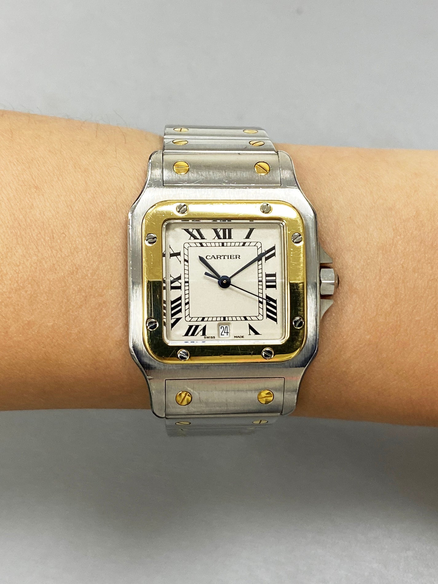 Cartier Santos Galbee 187901 Two Tone Watch - Virtual