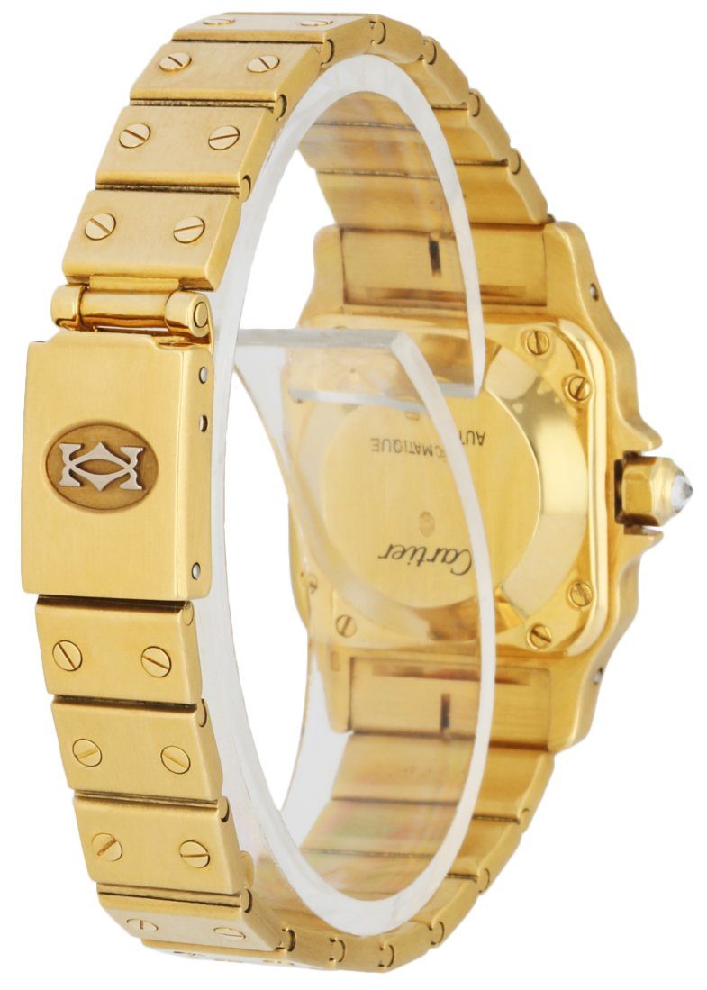 Cartier Santos Galbee 18K Yellow gold Diamond Dial Ladies Watch - Wristwatch