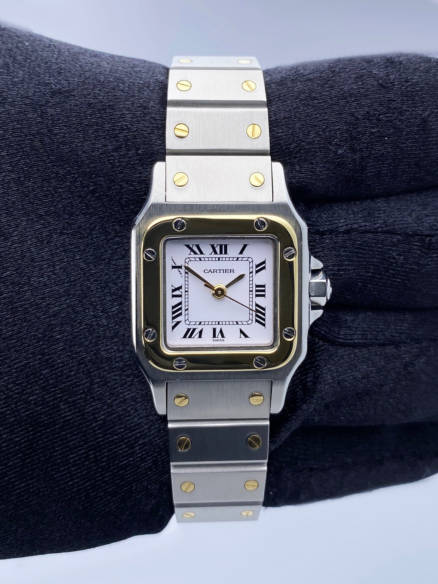 Cartier Santos Galbee 18K Yellow Gold & Steel Ladies Watch - Wristwatch
