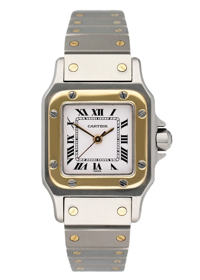 Cartier Santos Galbee 18K Yellow Gold & Steel Ladies Watch - Wristwatch