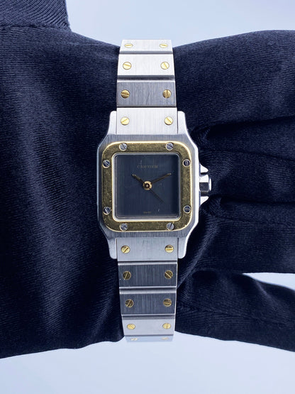 Cartier Santos Galbee Grey Dial Two-Tone Ladies Watch - Virtual