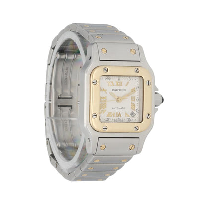Cartier Santos Galbee Stainless Steel & 18K Yellow Gold Automatic Ladies Watch - Wristwatch