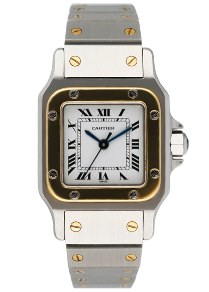 Cartier Santos Galbee Two-Tone 18K Yellow Gold Steel Ladies Watch - Wristwatch