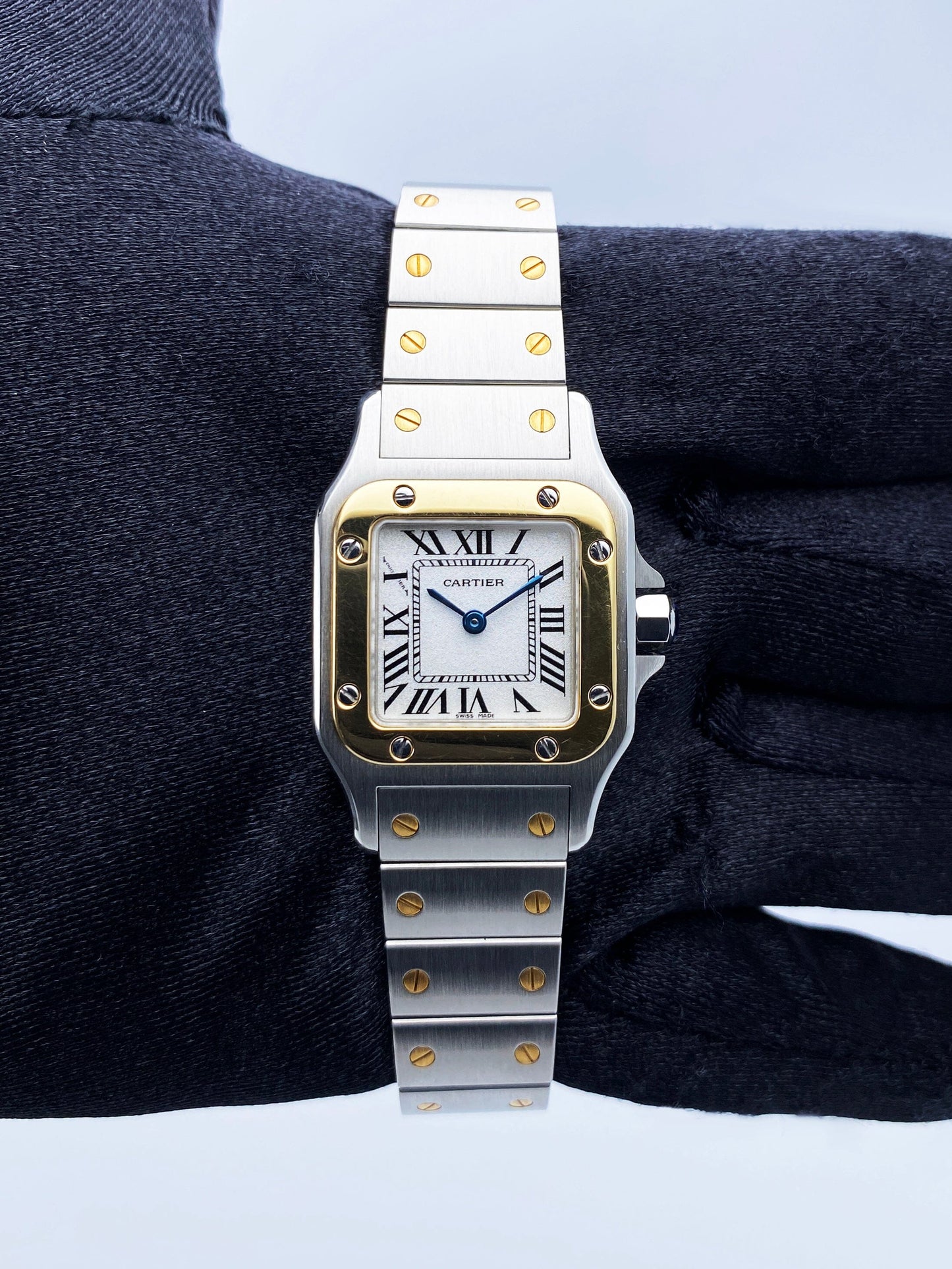 Cartier Santos Galbee W20012C4 Two Tone Ladies Watch. - Wristwatch