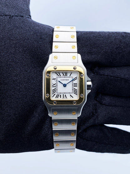Cartier Santos Galbee W20012C4 Two Tone Ladies Watch. - Wristwatch