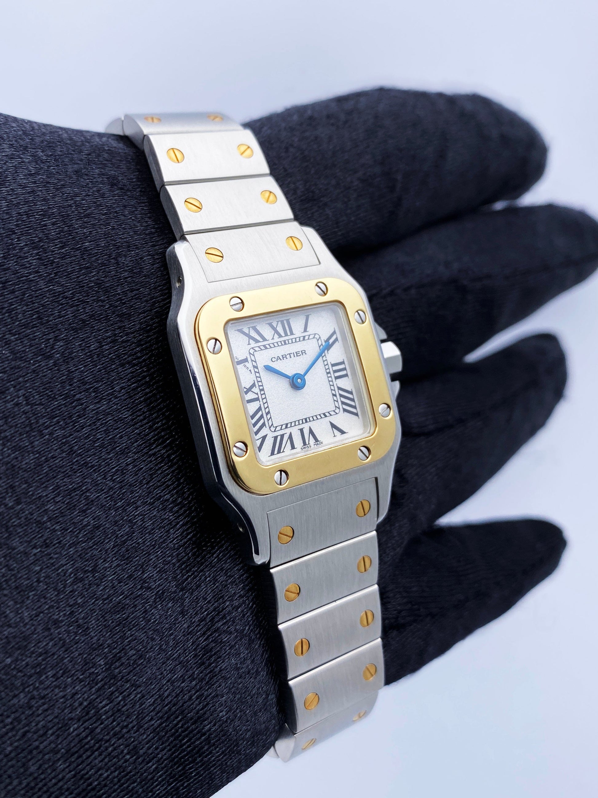 Cartier Santos Galbee W20012C4 Two Tone Ladies Watch. - Wristwatch