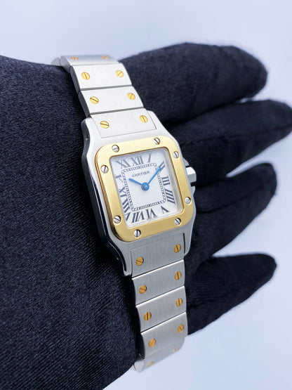 Cartier Santos Galbee W20012C4 Two Tone Ladies Watch. - Wristwatch