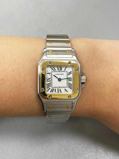 Cartier Santos Galbee W20012C4 Two Tone Ladies Watch. - Wristwatch