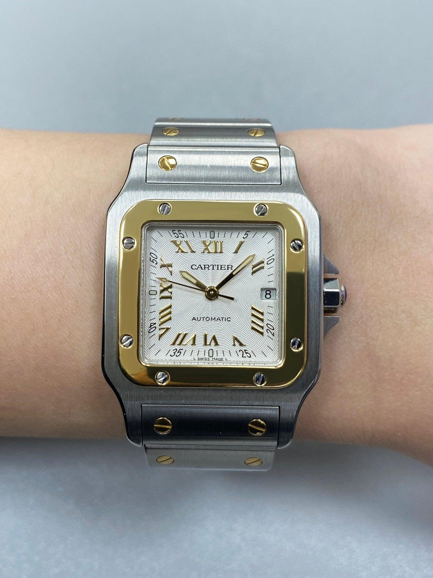 Cartier Santos Galbee W20041C4 Two Tone Ladies Watch