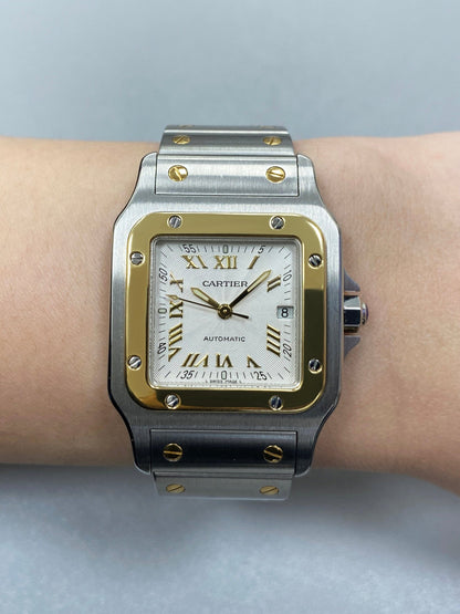Cartier Santos Galbee W20041C4 Two Tone Ladies Watch