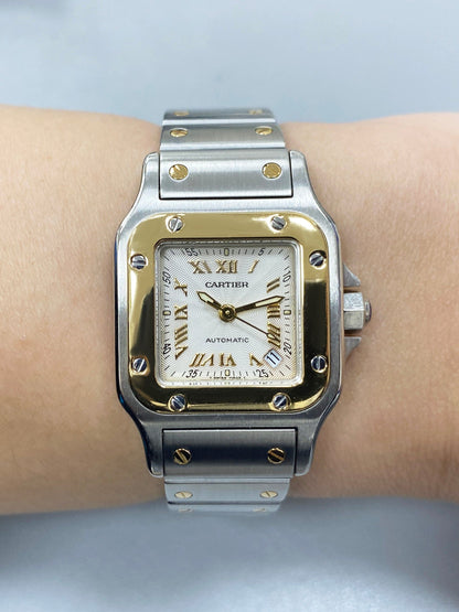 Cartier Santos Galbee W20045C4 Two Tone Ladies Watch Box Papers