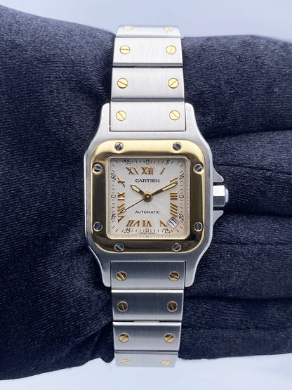 Cartier Santos Galbee W20045C4 Two Tone Ladies Watch Box Papers