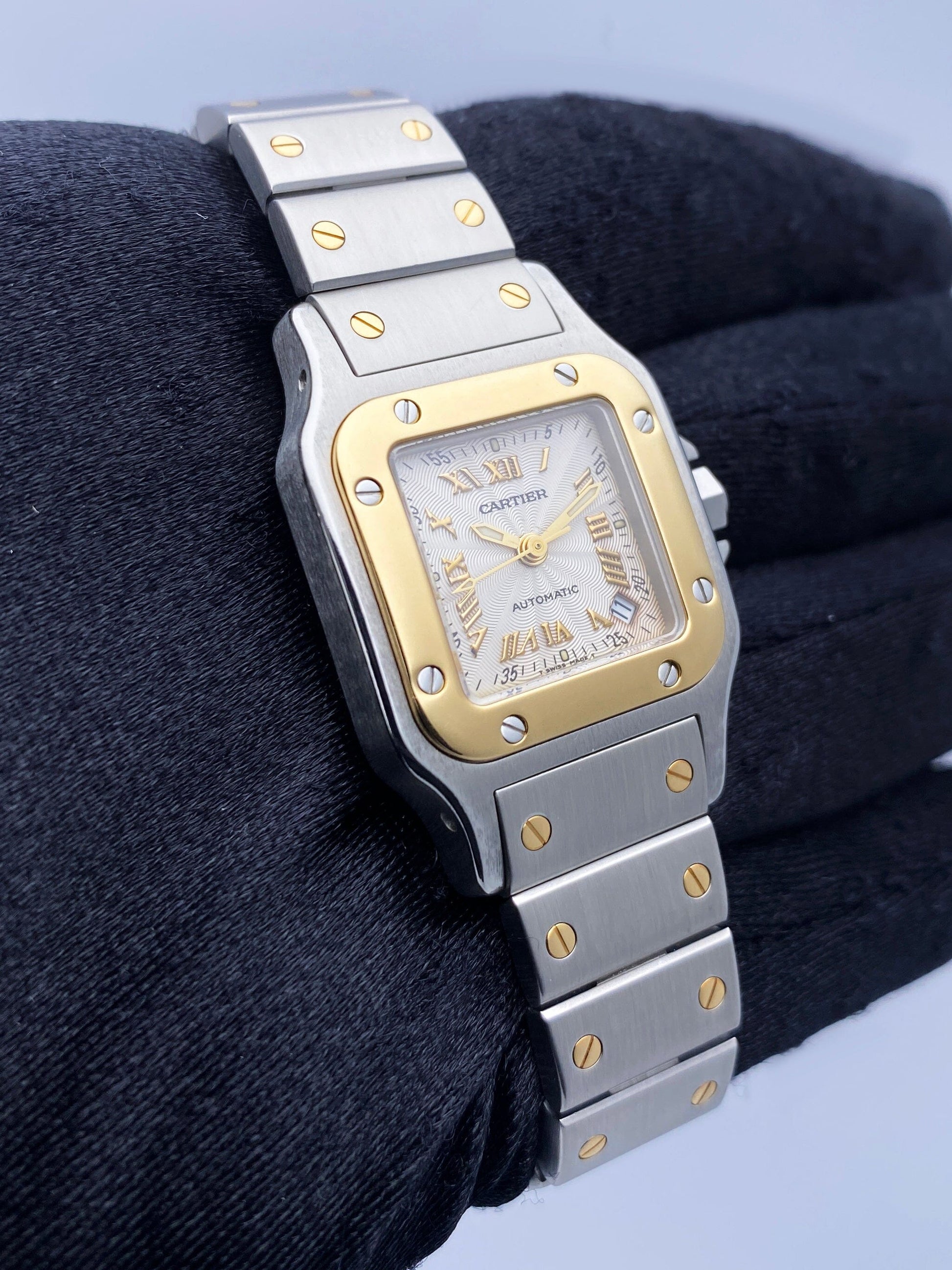 Cartier Santos Galbee W20045C4 Two Tone Ladies Watch Box Papers