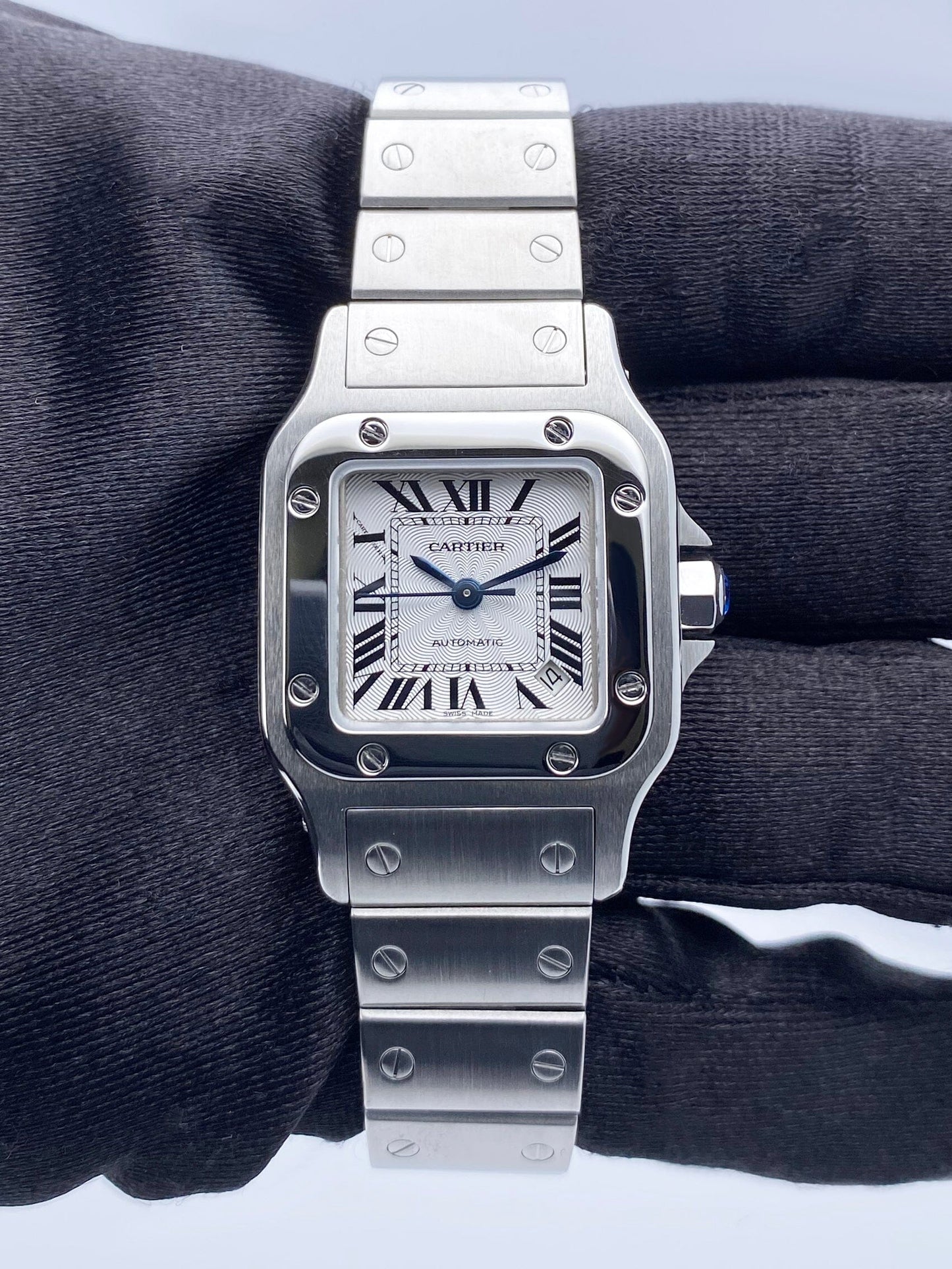 Cartier Santos Galbee W20054D6 Silver Dial Steel Ladies Watch - Watches