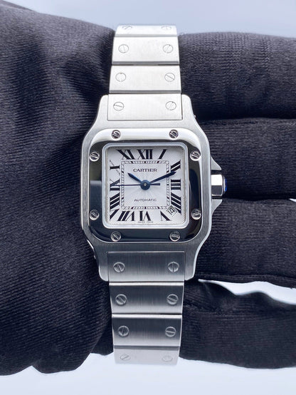 Cartier Santos Galbee W20054D6 Silver Dial Steel Ladies Watch - Watches