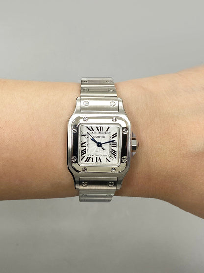 Cartier Santos Galbee W20054D6 Silver Dial Steel Ladies Watch - Watches