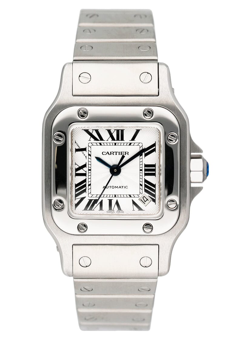 Cartier Santos Galbee W20054D6 Silver Dial Steel Ladies Watch - Watches