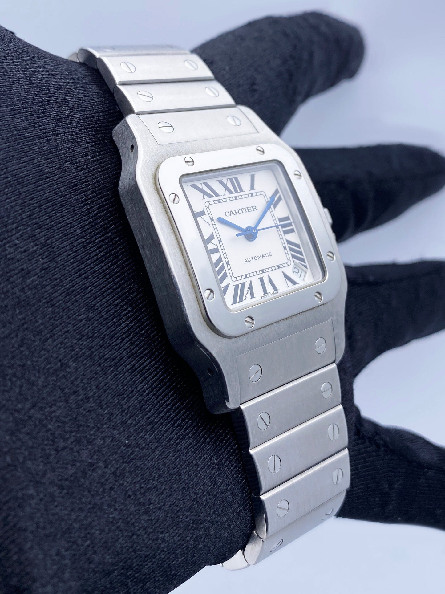 Cartier Santos Galbee W20098D6 Stainless Steel Mens Watch - Wristwatch