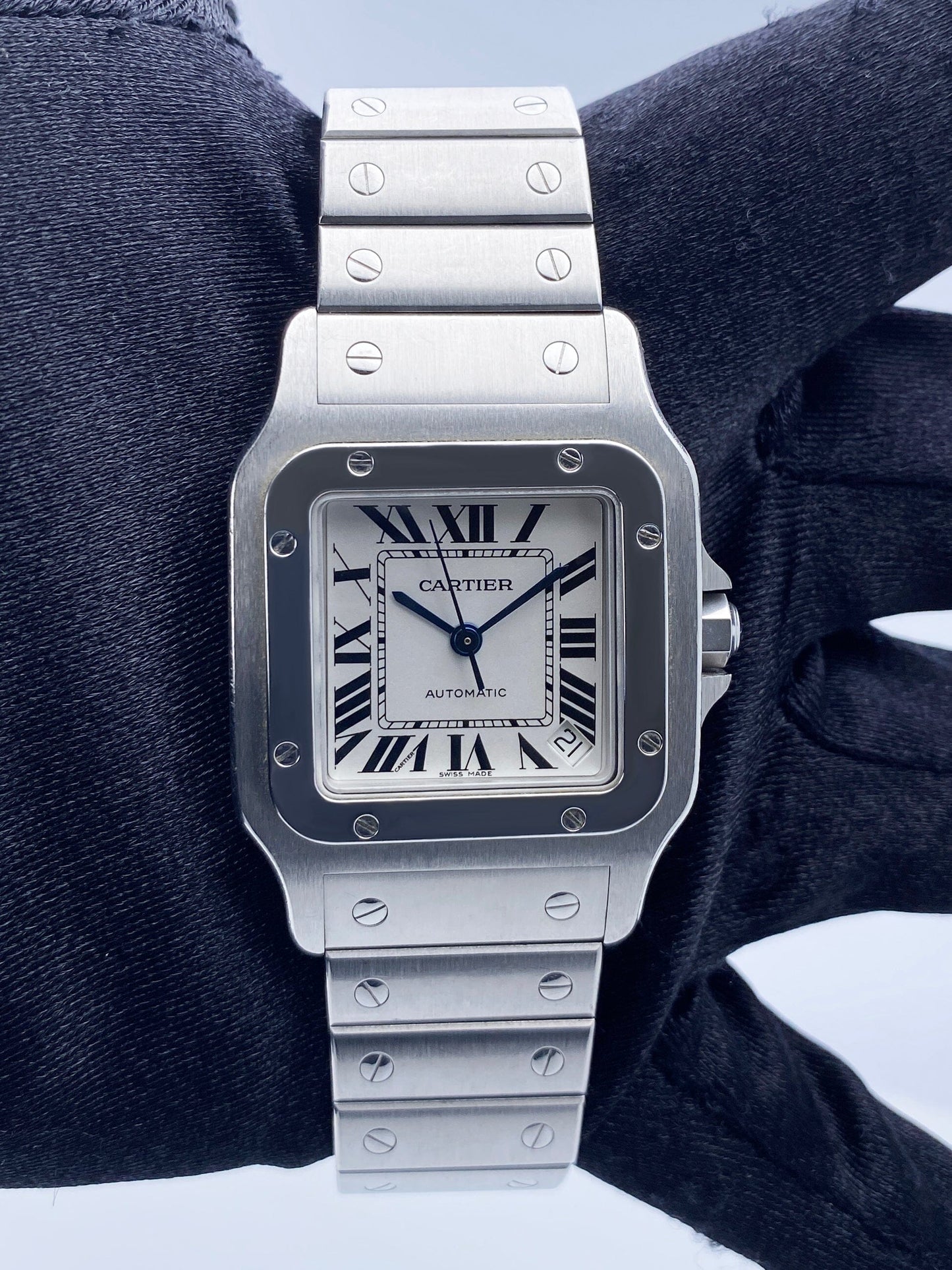 Cartier Santos Galbee W20098D6 Stainless Steel Mens Watch - Wristwatch