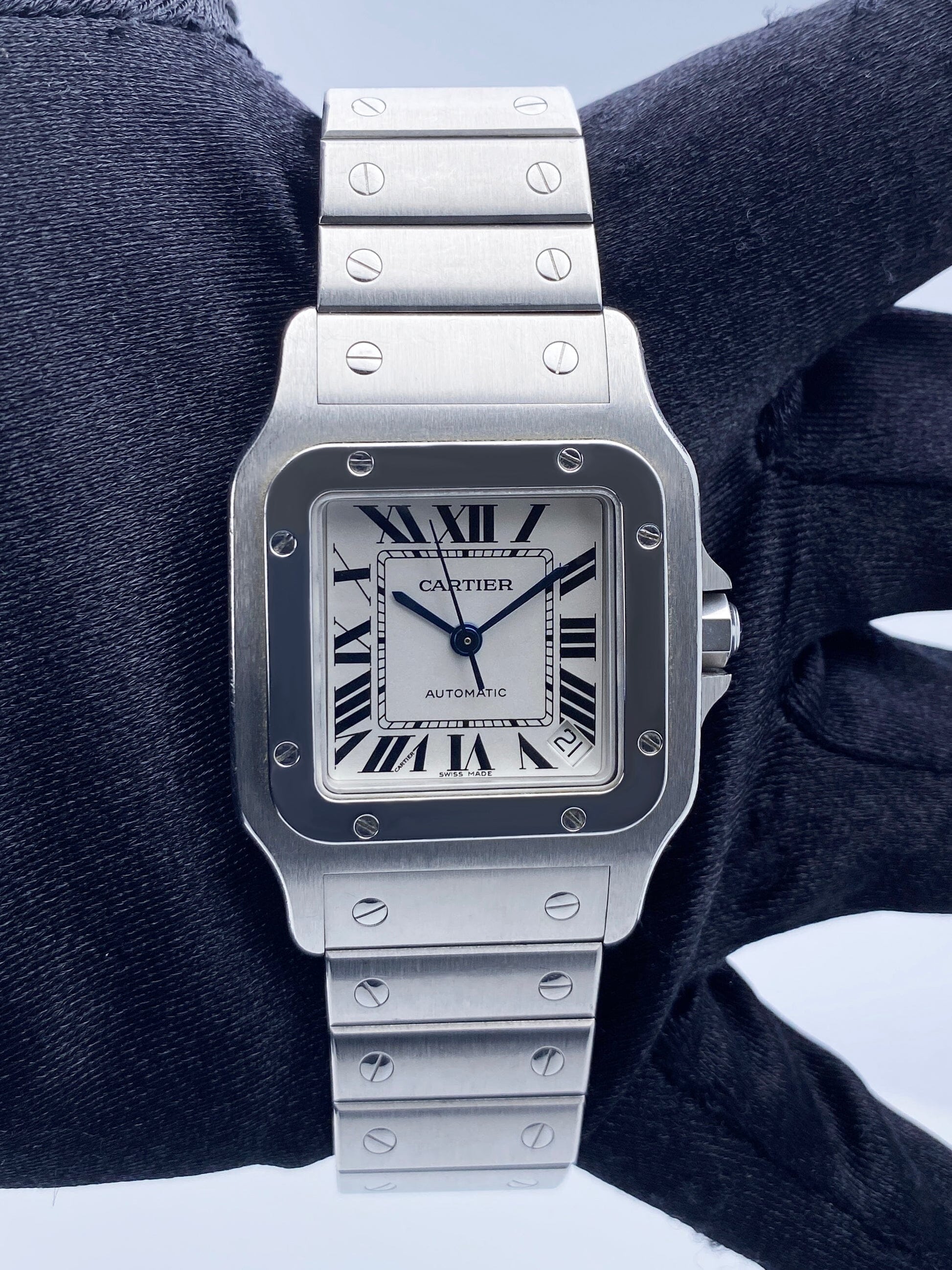 Cartier Santos Galbee W20098D6 Stainless Steel Mens Watch - Wristwatch