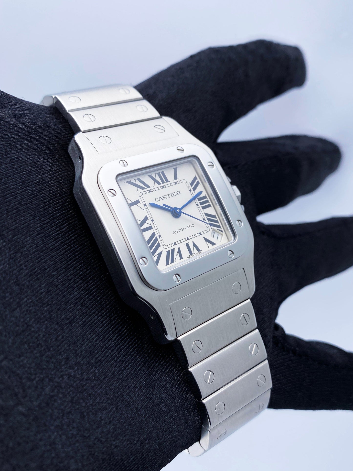 Cartier Santos Galbee W20098D6 Stainless Steel Mens Watch - Wristwatch