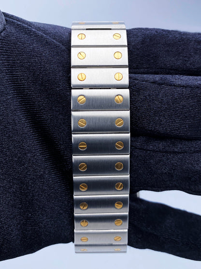 Cartier Santos Galbee W20099C4 18K Yellow Gold & Steel Mens Watch