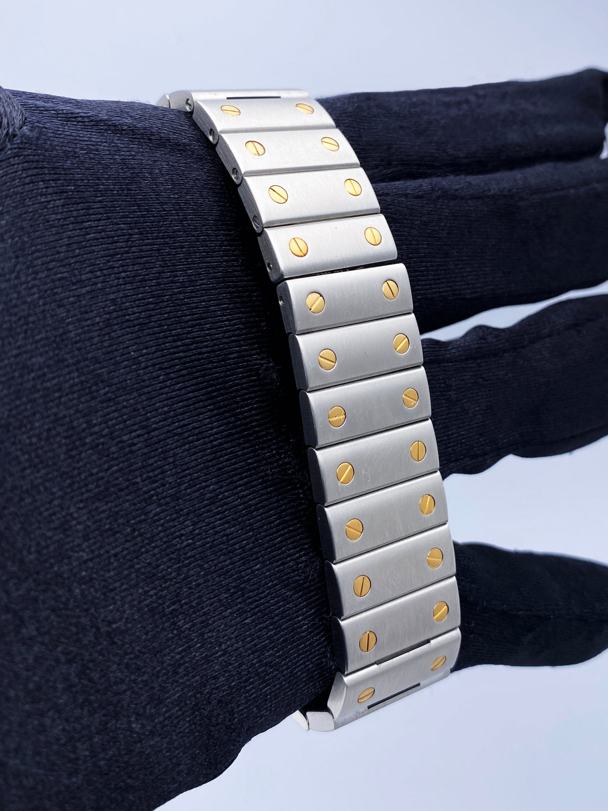 Cartier Santos Galbee W20099C4 18K Yellow Gold & Steel Mens Watch