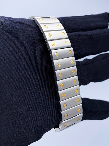 Cartier Santos Galbee W20099C4 18K Yellow Gold & Steel Mens Watch