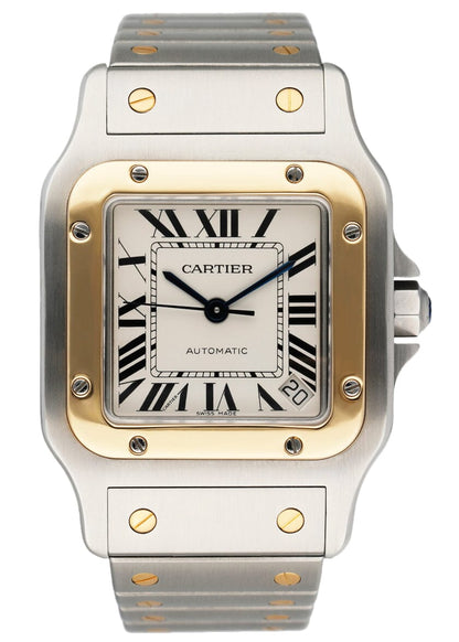 Cartier Santos Galbee W20099C4 18K Yellow Gold & Steel Mens Watch - Virtual
